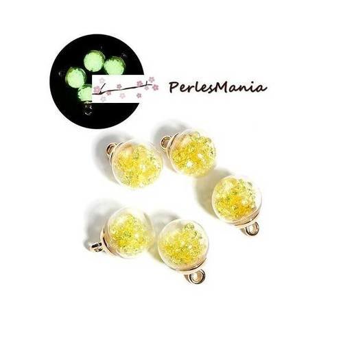 Pax 10 pendentif globes bulles en verre s illumine la nuit jaune s1193089