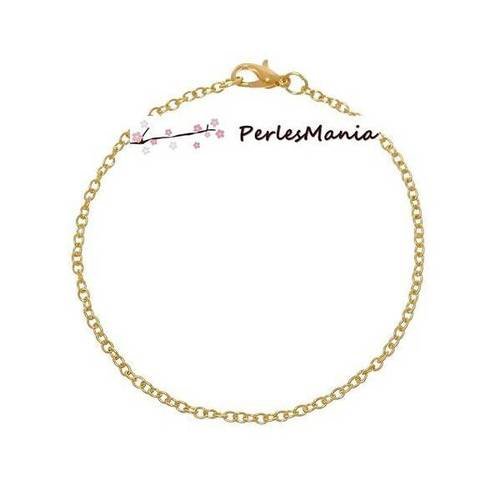 Pax 12 bracelet 21cm chaine metal couleur dore s1160456