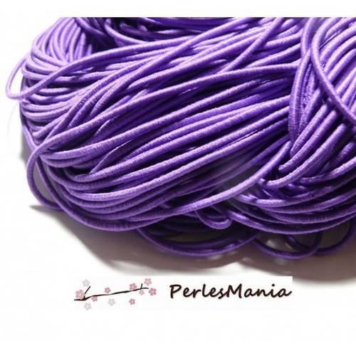 5 mètres élastique 2mm violet pour création collier, headband h215