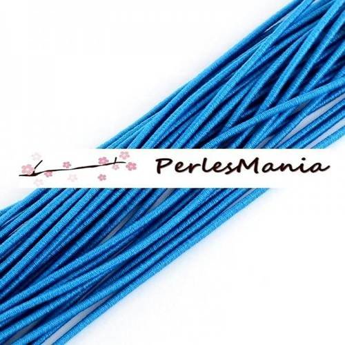 5 mètres élastique 2mm bleu pour création collier, headband h218