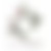 1 pendentif breloque flamant rose emaillle biface metalargenté ( s1194945 )