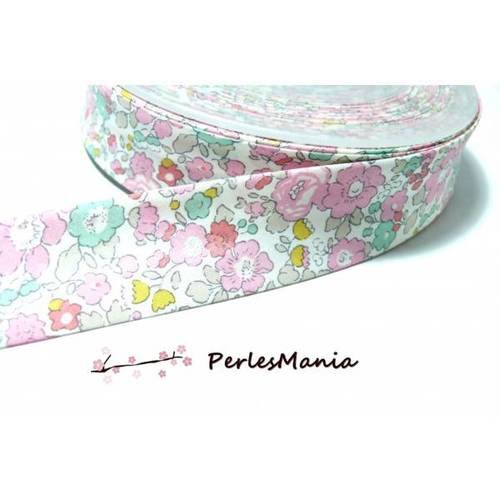 50 cm ruban biais liberty 20mm b8020d