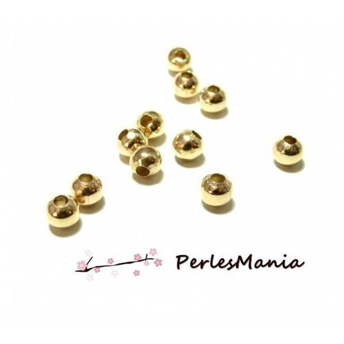 Pax 500 perles intercalaires passants 3mm or clair ref 137