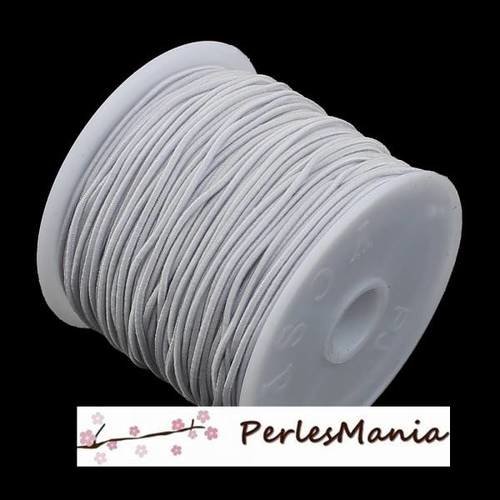 Mercerie, bobine de 26 mètres fil cordon rond elastique blanc fin 0.8mm