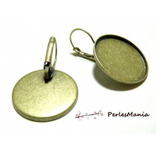 Pax 20 supports de boucle d'oreille qualité en 14mm bronze scrapbooking