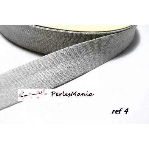 1m cordon ruban biais lin coton beige 18mm ref 7140 couleur 4
