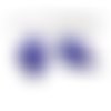 Pax 10 sequins médaillons émaillés biface losange 16 par 11mm bleu base doré s1191541