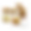 Pax environ 100 pendentifs nacre sequins ref p15m ocre sienne en 15mm p014