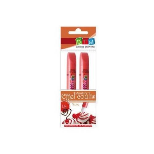 Lot 2 crayons nappage effet faux coulis coulis , effet glacage rose