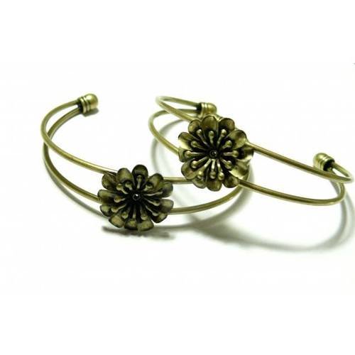 1 support de bracelet fleur 3d bronze ( s1146293 )