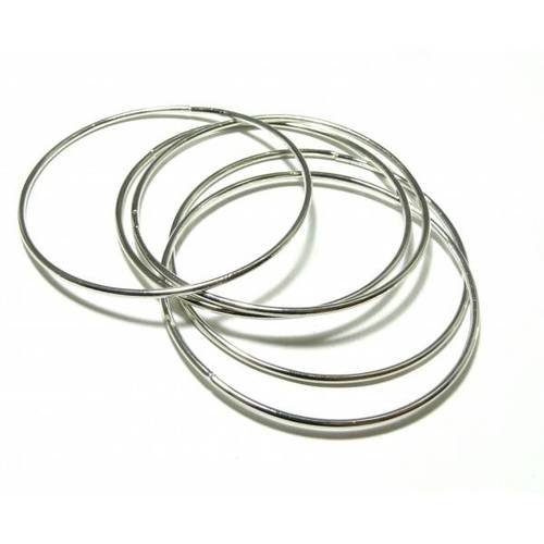 Pax 5 supports bracelet anneau simple couleur argent platine 22cm s1190491