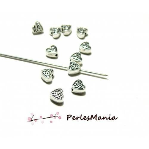 Pax 50 perles intercalaire coeur noeud celtique ps1110136