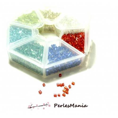 1 boite de 560 perles de 2.2mm multicolores pour création de bijoux h1143b