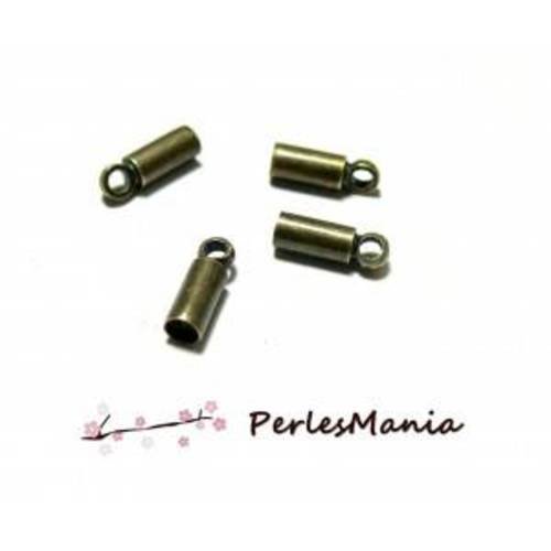 Pax 30 embouts lisse 2 à 2.5mm qualité cuivre couleur bronze s1186427