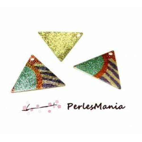Pax 10 pendentif breloque stardust triangle style tableau s11102742