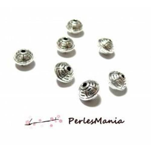Pax 20 perles intercalaires bicones pm metal couleur argent antique ps11102143