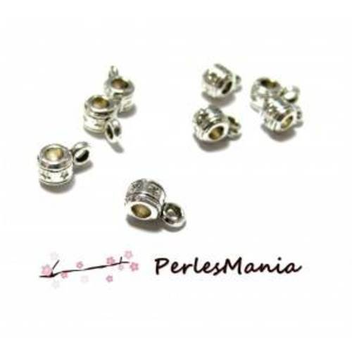 Pax 40 pendentifs petites bélières metal argent antique 150611085306