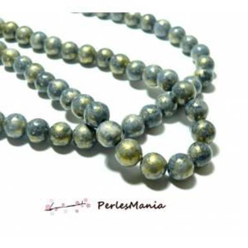 1 fil d'environ 48 perles jade mashan gris mordoré 8mm h23201a