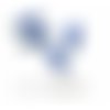 Ps110106085 pax 5 sequins médaillons style émaillés biface navette fines bleu roi 5 par 15mm