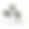 4 sequins médaillons style émaillés biface ovale gris 14mm ref 8