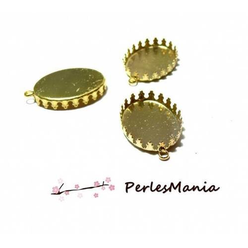 170424114802g25 pax 20 supports pendentif ovale griffe attache ronde 18 par 25mm metal couleur doré