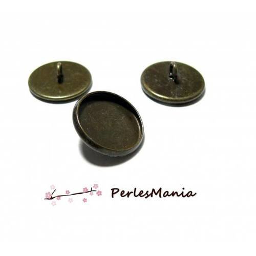 Bn1122935b pax20 supports de boutons à coudre 10mm metal couleur bronze