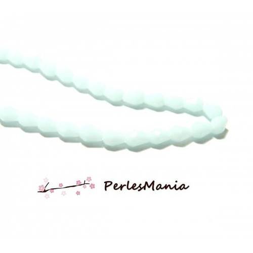 1 fil d'environ 100 perles à facettes mini goutte en verre 5x3mm bleu ciel h114241