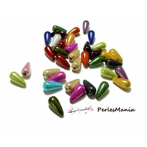 Ps1118533 pax 50 perles illusions magiques miracle goutte multicolores 10 par 6mm