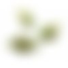 171011145515v pax 10 pendentifs, breloques coquillage or vert 19x9mm