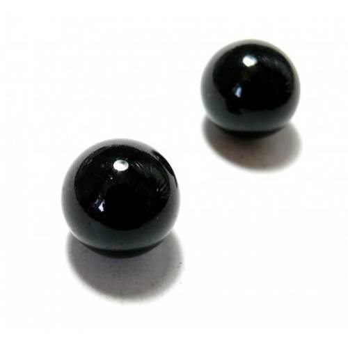 H1111401 1 perle sonore 14mm noir pour création bola de grossesse