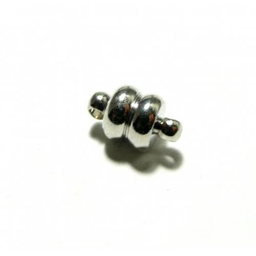 Ps110115655 pax 5 sets de petits fermoirs magnetiques rondelles métal couleur argent platine