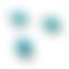 150717113850 pax 10 pendentifs connecteur cercle résine style émaillé bleu couleur no7 qualité laiton