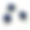 150717113850 pax 10 pendentifs connecteur cercle resine style emaille bleu marine couleur no3 qualité laiton