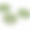 Ae115221 lot de 6 estampes pendentif connecteur filigrane fleur ajourée vert kaki 16mm