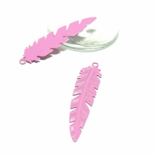 Ae112693 lot de 6 estampes pendentif filigrane rose 33mm