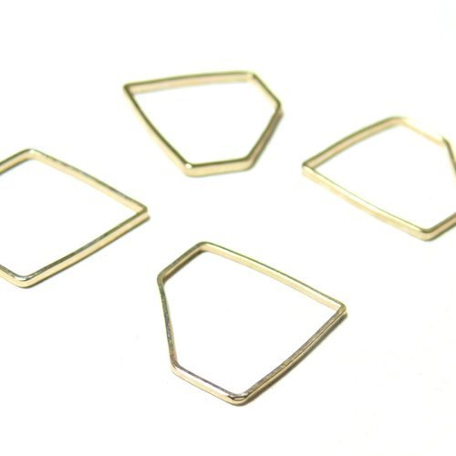 170927093747 pax 10 pendentifs connecteur fermé forme diamant 15mm couleur dore qualité laiton