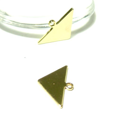 170929160454  pax 10 pendentifs triangle  qualité laiton couleur doré
