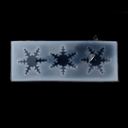 S119422 pax 2 moules en silicone etoiles de neige  noel pour creation fimo cernit resine