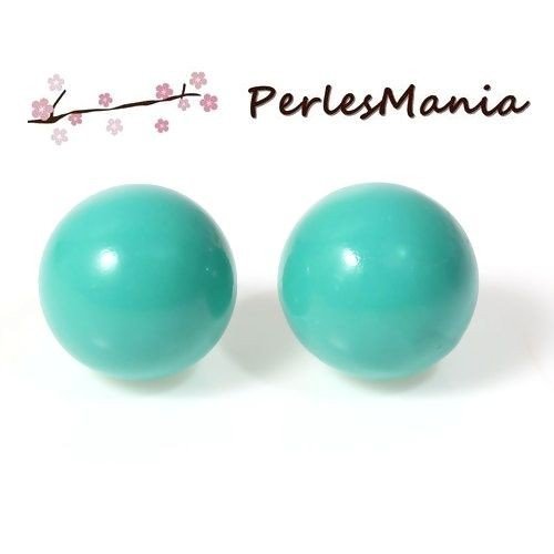 H1111203 pax 1 perle sonore 12mm bleu vert pour création bola de grossesse
