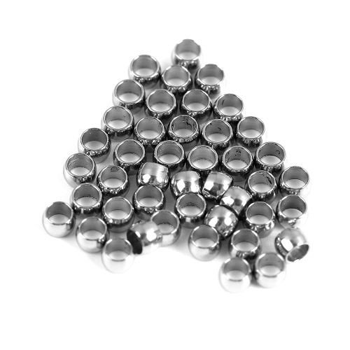 Ps110096319 pax 50 perles à ecraser en acier inoxydable 2,5mm