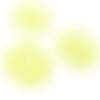 Ac119915 lot de 4 estampes rondes étoile perforée 18mm couleur jaune