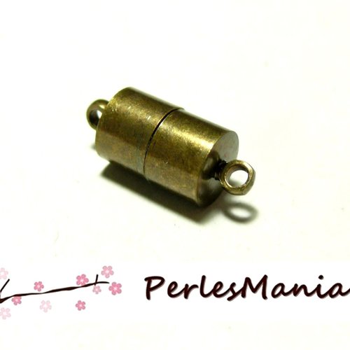 P027 pax 5 sets de fermoires magnétique aimanté cylindre 16mm couleur bronze