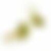 Bn1136363 pax 10 pièces boucle d'oreille dormeuse plateau forme goutte 13 par 18mm couleur doré qualité laiton