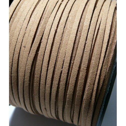 10m de cordon en suédine marron clair 3mm aspect daim s2806 qualité