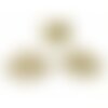 Ae113811 lot 4 estampes pendentif filigrane ginkgo couleur beige de 20 par 25mm