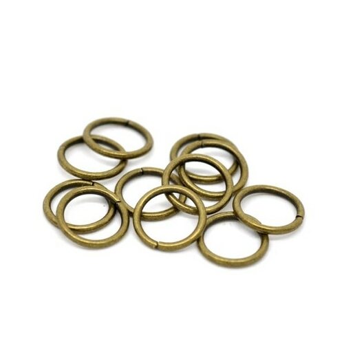 Pax 1000 anneaux de jonction 6mm par 0,7mm métal couleur bronze