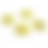 Ae116777 lot de 6 estampes pendentif filigrane coquille saint jacques jaune 12 par 15mm