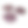 Ae111269 lot de 4 estampes pendentif filigrane rosace violet pourpre 28 par 30mm
