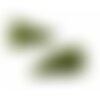 Hq2441 pax 50 mini pompons breloque passementière vert kaki environ 30mm