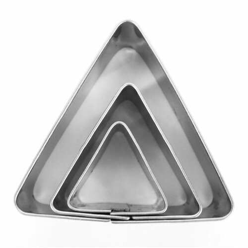 Lot de 3 mini emporte-pièces métal triangle dtm 265042